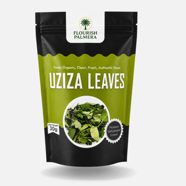 Flourish Palmera dried uziza leaves (Piper guineense), an aromatic West African herb used in traditional Nigerian soups.